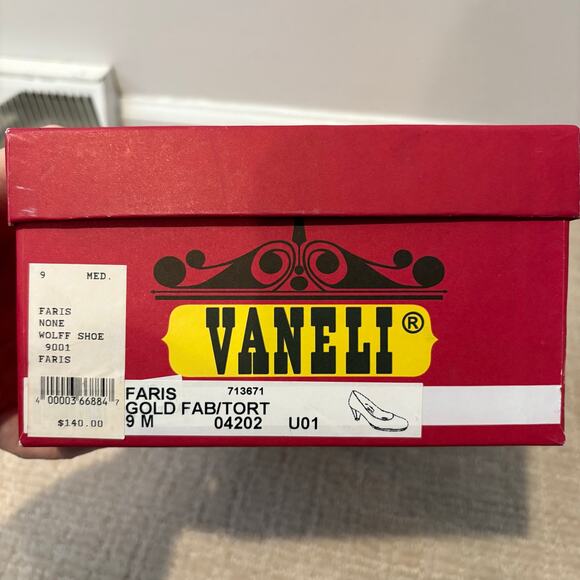 NIB Vaneli Womens Pumps Heels Brown Chic Canvas Size 9M Career Classic - Picture 2 of 9